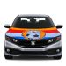 Oranje motorkap hoes met voetbal