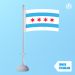 Tafelvlag Chicago 10x15cm
