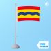 Tafelvlag Overijssel 10x15cm, Provincievlag Overijssel