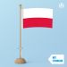 Tafelvlag Polen met standaard