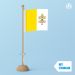 Tafelvlag Vaticaanstad met standaard