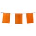 Vlaggenlijn oranje - 10 meter stof rechthoek