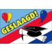 Geslaagd vlag laat zien dat je geslaagd bent met deze vlag