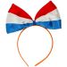 Oranje Tiara met Strik Rood Wit Blauw