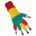 Rood geel groen handschoenen