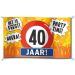 hoera 40 jaar vlag 90x150