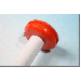 Vlaggenstok Aluminium 150cm wit met oranje knop