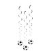 Voetbal decoratie swirl 3 stuks