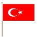 Zwaaivlag Turkije 30x45cm | stof