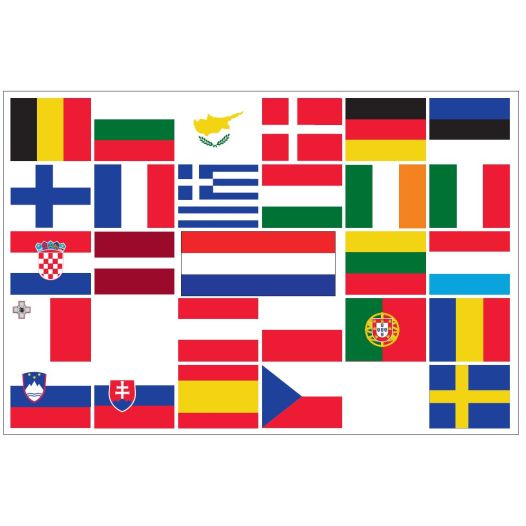 Tafelvlaggen Landen Europese unie - 27 stuks