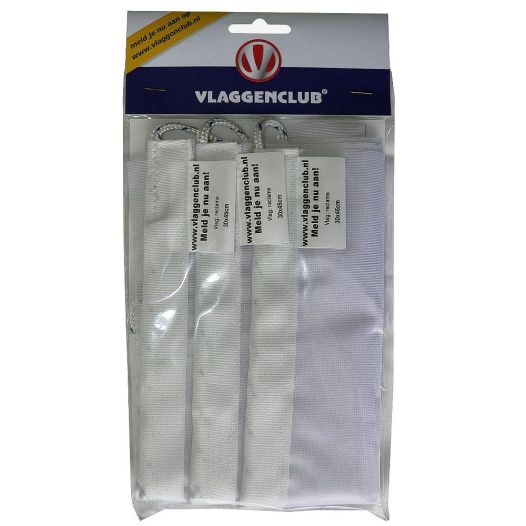 3 witte blanco vlaggen club 30x45