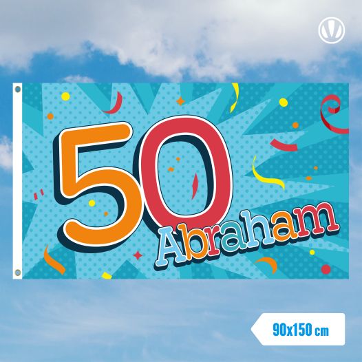 Vlag Abraham 50 jaar 90x150cm
