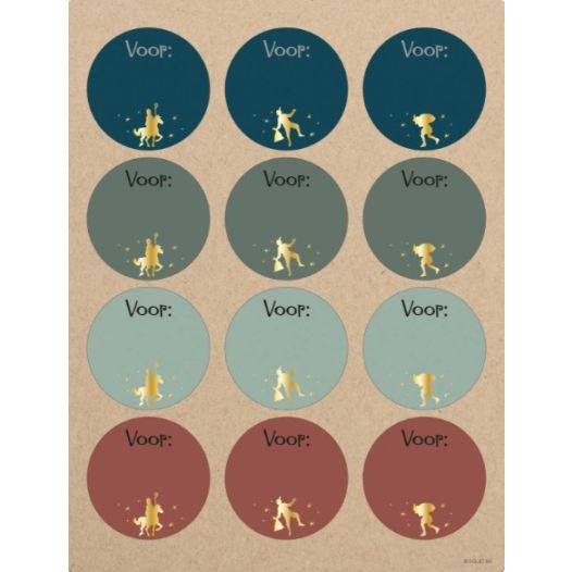 Luxe Cadeau naamstickers Sint en Piet 