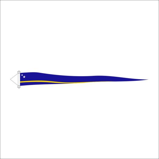 Curaçaose wimpel 30x300cm | Met koord en lus