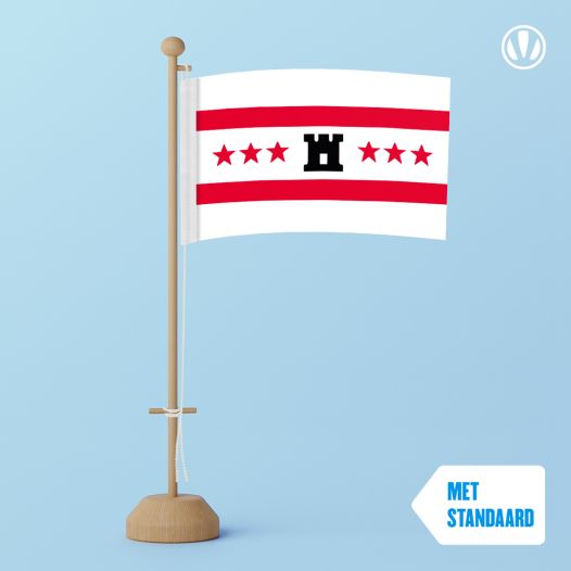 Tafelvlag Drenthe 10x15cm met standaard