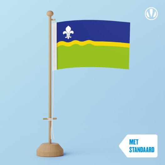 Tafelvlag Flevoland 10x15cm met standaard