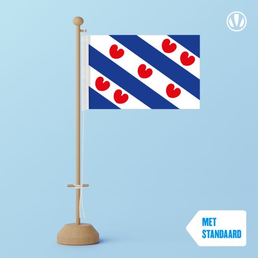 Tafelvlag Friesland 10x15cm met standaard