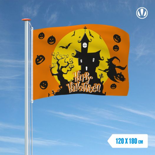 Vlag Happy halloween Moonlight 120x180cm