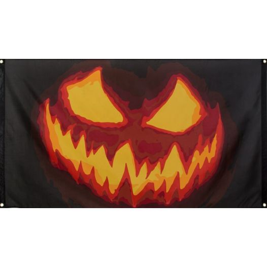 Vlag Halloween Creepy Pompoen 90x150