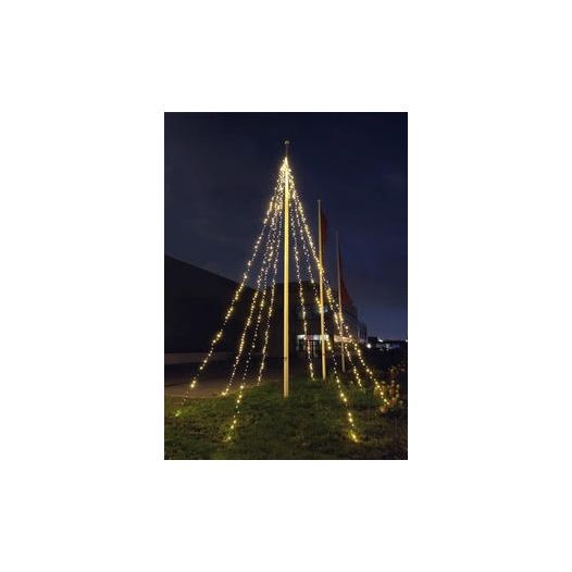 Vlaggenmast verlichting kerstboom
