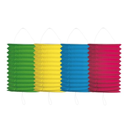 Lampionnen 4 verschillende kleuren assorti Groen Geel Blauw Fuchsia