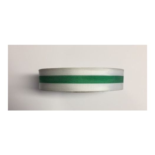 Lint wit groen wit 25mm