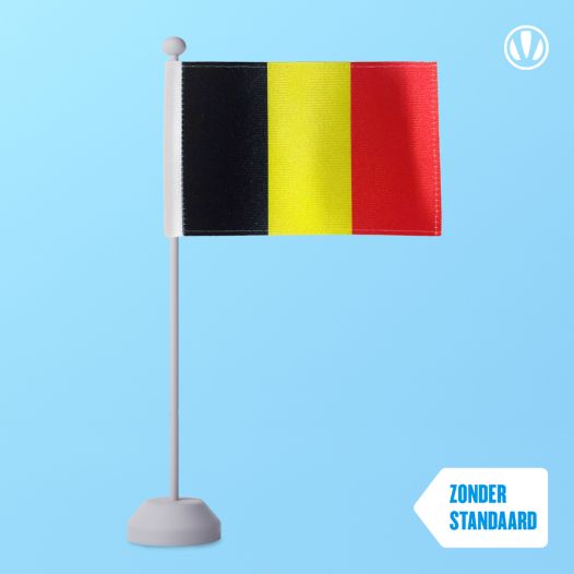 Tafelvlag Belgie 10x15cm satijn