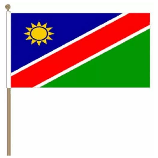 Zwaaivlag Namibie 15x22,5cm stof