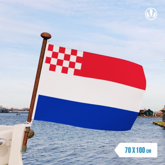 Nederlandse vlag met inzet Brabantse vlag 70x100cm