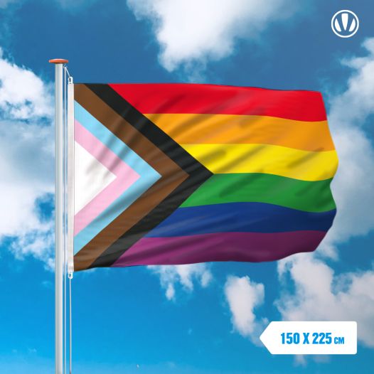 Pride vlag progress vlag 150x225cm