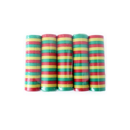 5x Serpentine rollen Rood-Geel-Groen