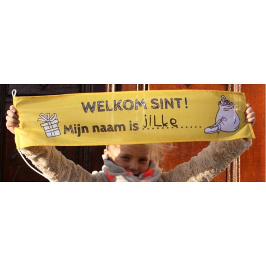Welkom Sint vlag met eigen naam