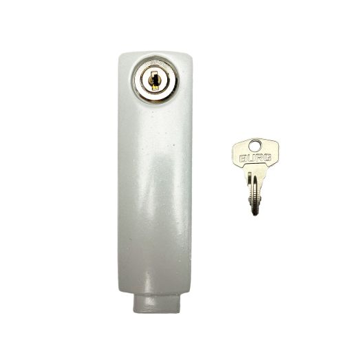 Afdekplaat en slot voor aluminium anti diefstal mast