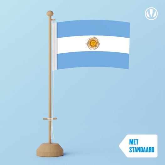 Tafelvlag Argentinie met standaard
