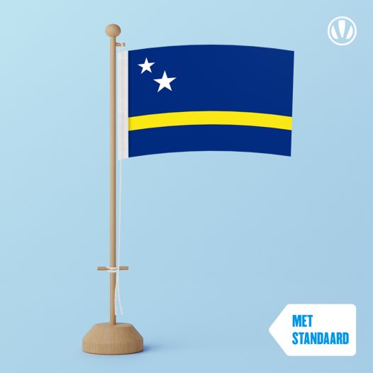 Tafelvlag Curacao met standaard