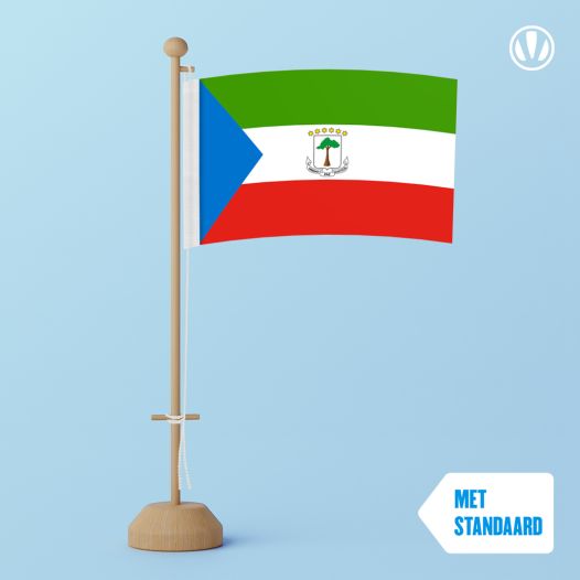 Tafelvlag Equatoriaal Guinea met standaard