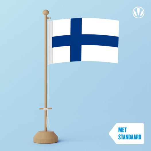 Tafelvlag Finland met standaard