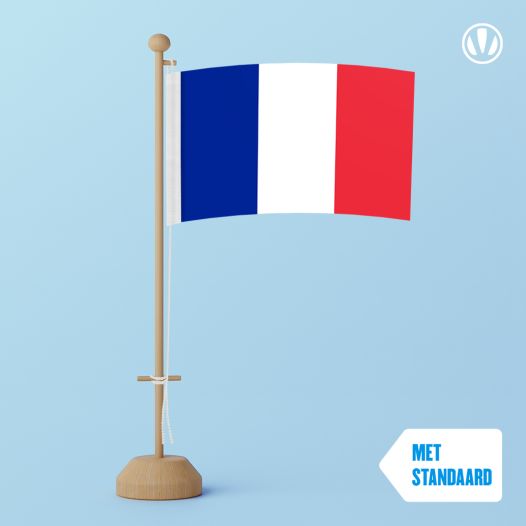 Tafelvlag Frankrijk met standaard