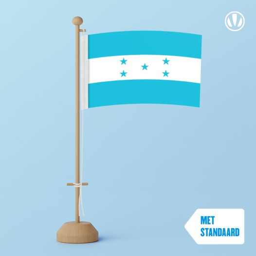 Tafelvlag Honduras 10x15cm met standaard