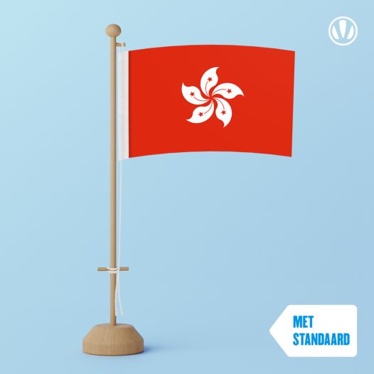 Tafelvlag Hong Kong met standaard