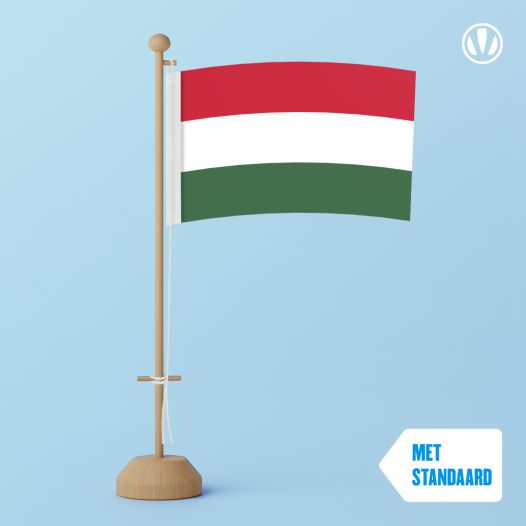 Tafelvlag Hongarije met standaard