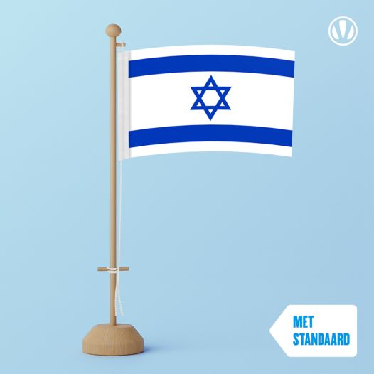 Tafelvlag Israel met standaard