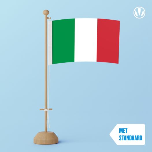 Tafelvlag Italie met standaard