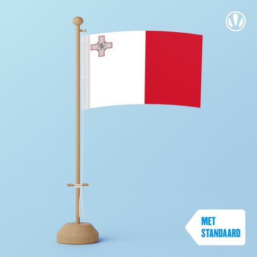 Tafelvlag Malta met standaard