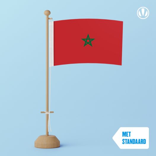 Tafelvlag Marokko met standaard