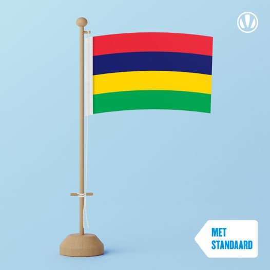 Tafelvlag Mauritius met standaard