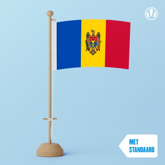 Tafelvlag Moldavie met standaard
