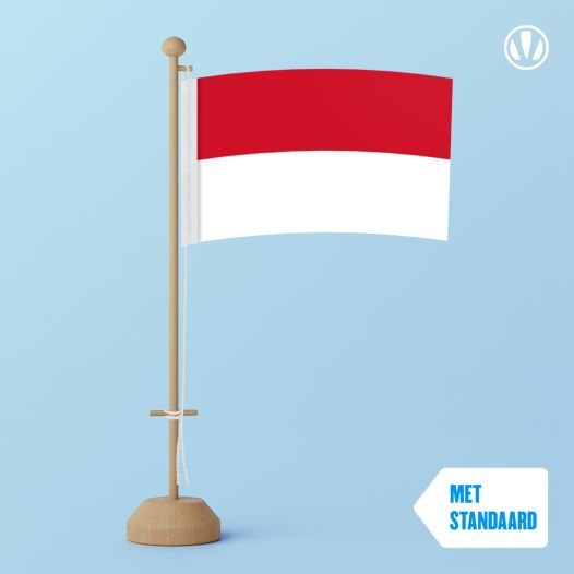 Tafelvlag Monaco met standaard