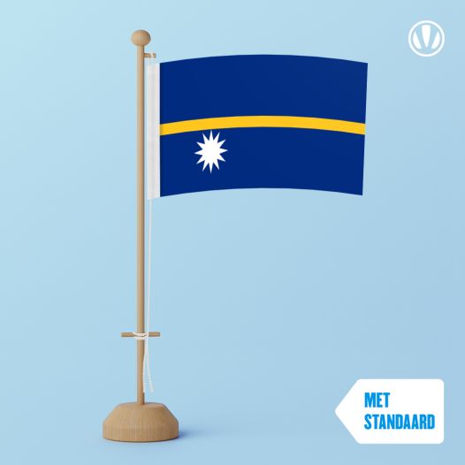 Tafelvlag Nauru met standaard