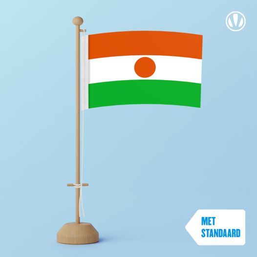 Tafelvlag Niger met standaard
